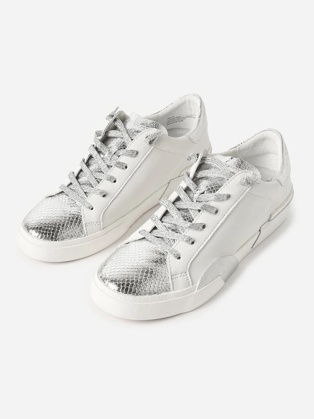 Dolce Vita Zina White Silver Sneaker 9